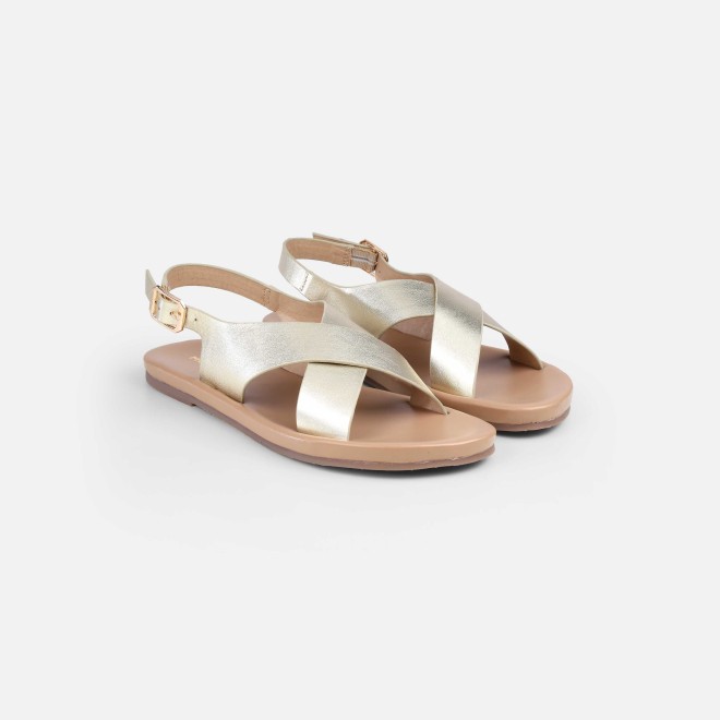 Mochi Women Gold Casual Sandals (SKU: 33-815-15-36)