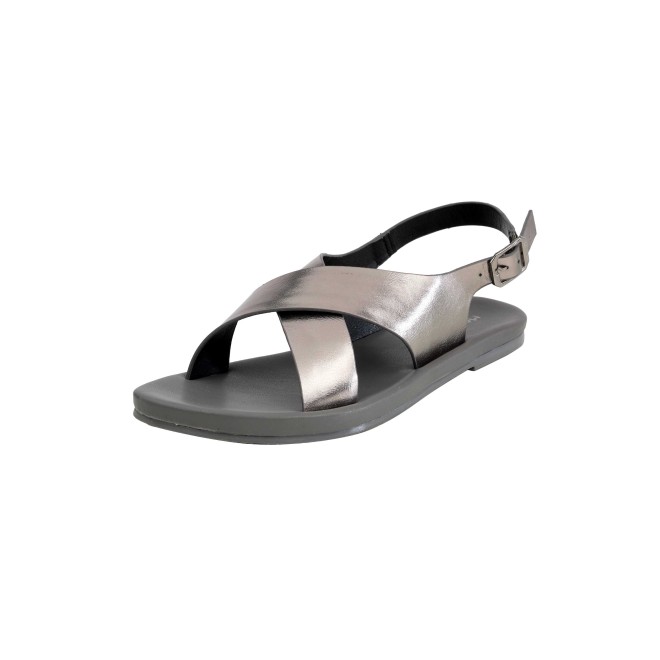 Mochi Women Gun-metal Casual Sandals (SKU: 33-815-29-36)