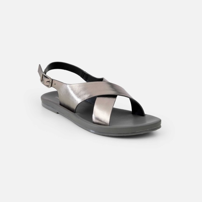 Mochi Women Gun-metal Casual Sandals (SKU: 33-815-29-36)