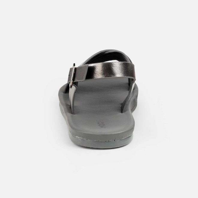 Mochi Women Gun-metal Casual Sandals (SKU: 33-815-29-36)