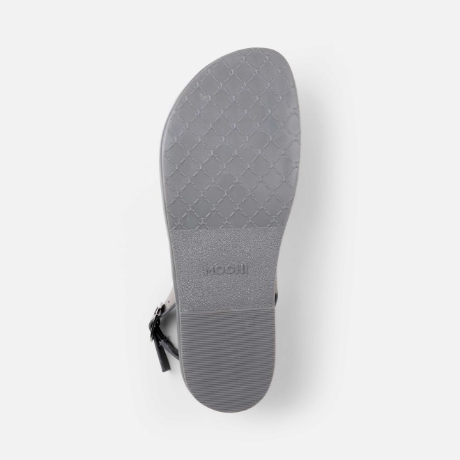 Mochi Women Gun-metal Casual Sandals (SKU: 33-815-29-36)