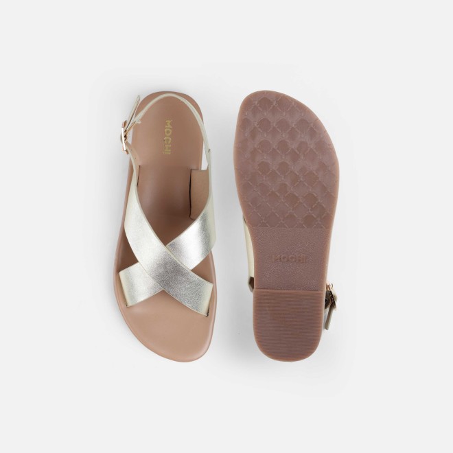 Mochi Women Gold Casual Sandals (SKU: 33-815-15-36)