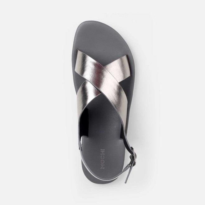 Mochi Women Gun-metal Casual Sandals (SKU: 33-815-29-36)
