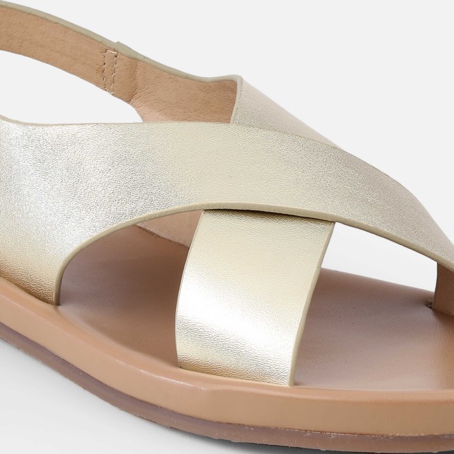 Mochi Women Gold Casual Sandals (SKU: 33-815-15-36)