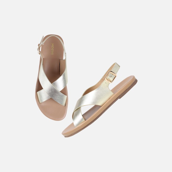 Mochi Women Gold Casual Sandals (SKU: 33-815-15-36)