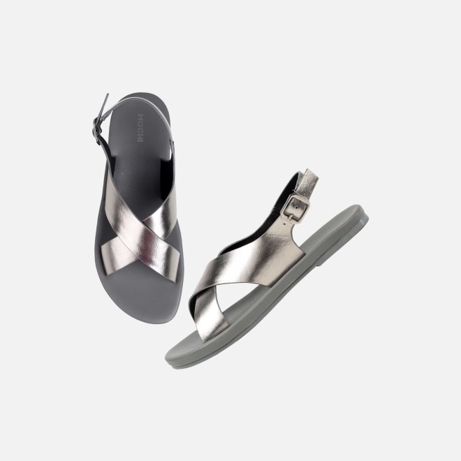 Mochi Women Gun-metal Casual Sandals (SKU: 33-815-29-36)