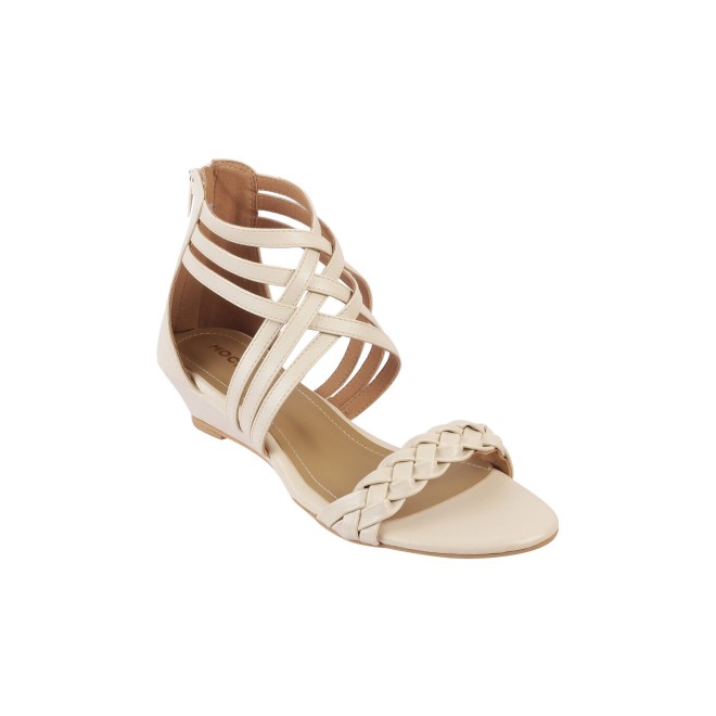 Mochi Women Beige Casual Sandals (SKU: 33-820-20-37)