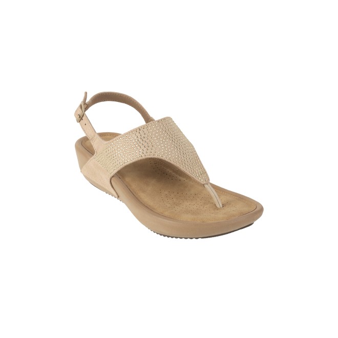 Mochi Women Beige Casual Sandals