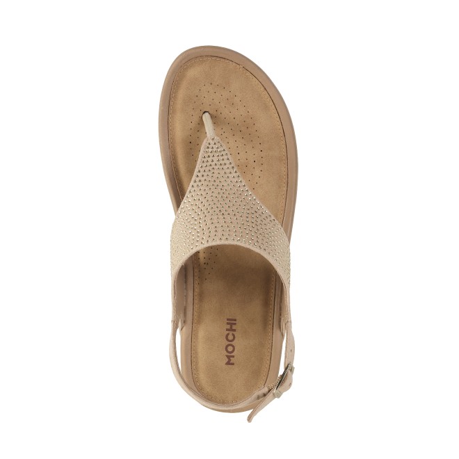 Mochi Women Beige Casual Sandals (SKU: 33-842-20-37)