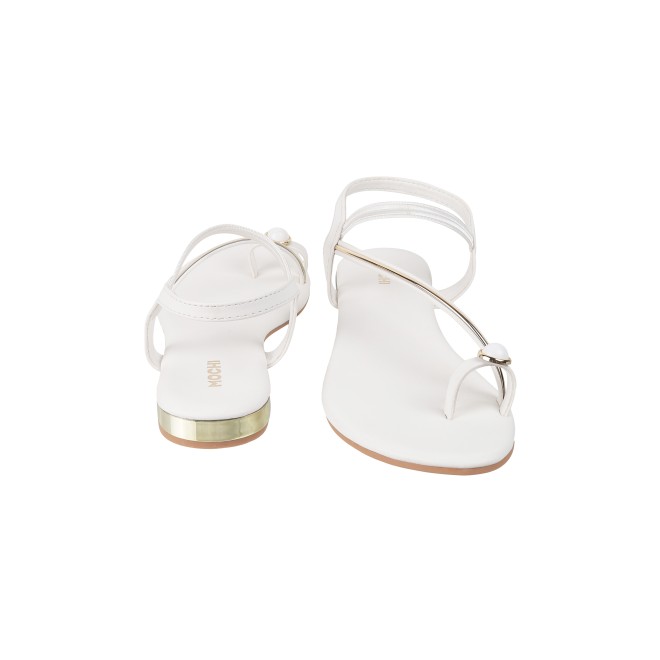 Mochi Women White Casual Sandals (SKU: 33-900251-16-36)
