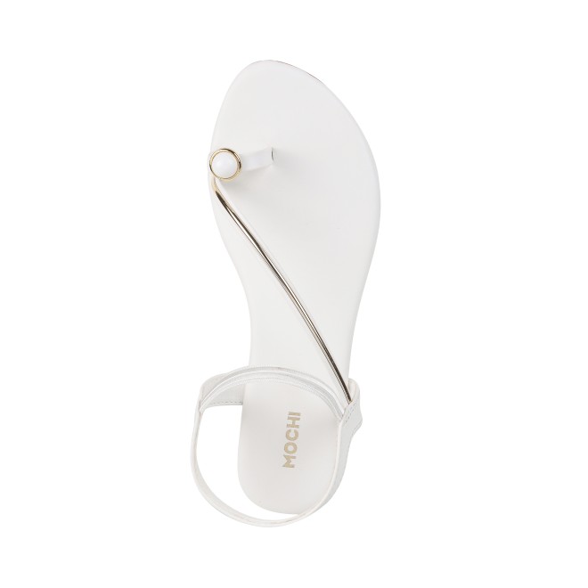 Mochi Women White Casual Sandals (SKU: 33-900251-16-36)