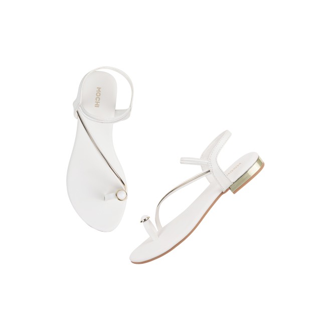 Mochi Women White Casual Sandals (SKU: 33-900251-16-36)