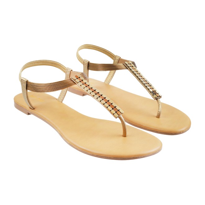 Mochi Women Antic-gold Casual Sandals (SKU: 33-903137-28-36)