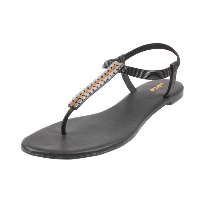Mochi Women Black Casual Sandals (SKU: 33-903137-11-36)
