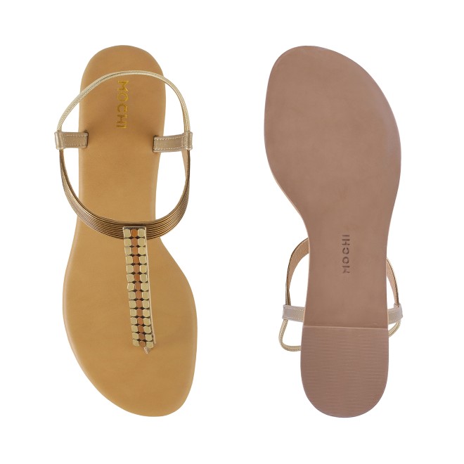 Mochi Women Antic-gold Casual Sandals (SKU: 33-903137-28-36)