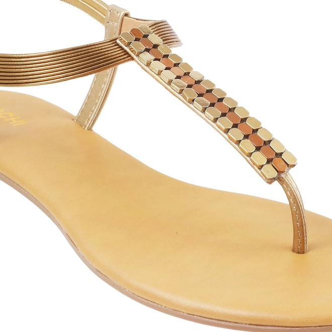 Mochi Women Antic-gold Casual Sandals (SKU: 33-903137-28-36)
