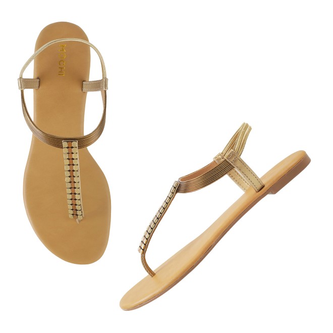 Mochi Women Antic-gold Casual Sandals (SKU: 33-903137-28-36)