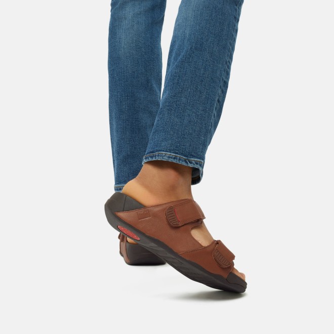 Fitflop Mens Adjustable Leather Slides (SKU: 338-216-23-10)
