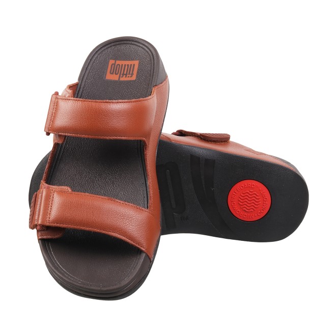Fitflop Mens Adjustable Leather Slides (SKU: 338-216-23-10)