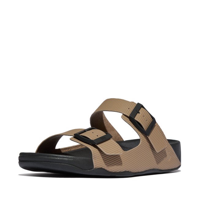 Fitflop Gogh Moc Mens Buckle Embossed-Leather Slides (SKU: 338-418-23-11)