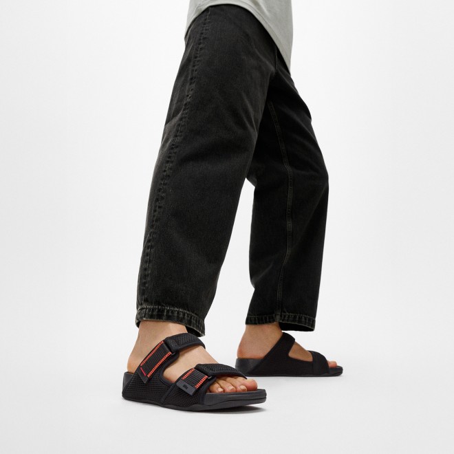 Fitflop Gogh Moc Mens Buckle Embossed-Leather Slides (SKU: 338-418-23-11)