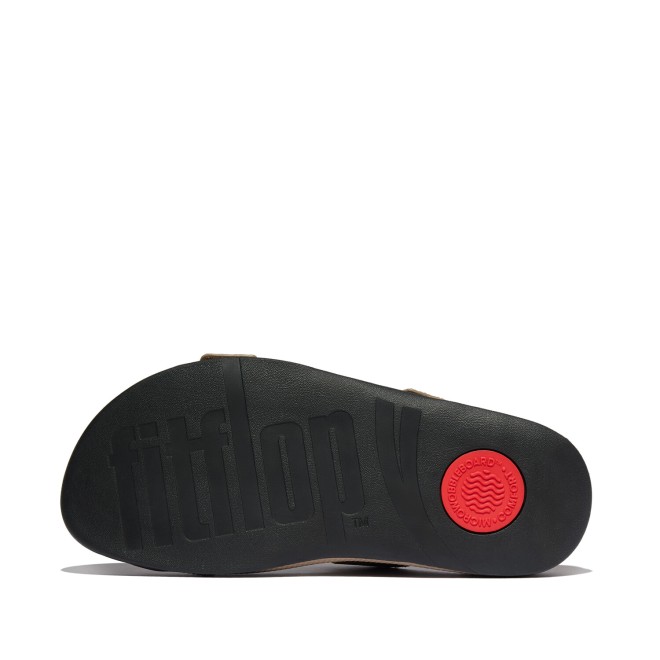 Fitflop Gogh Moc Mens Buckle Embossed-Leather Slides (SKU: 338-418-23-11)