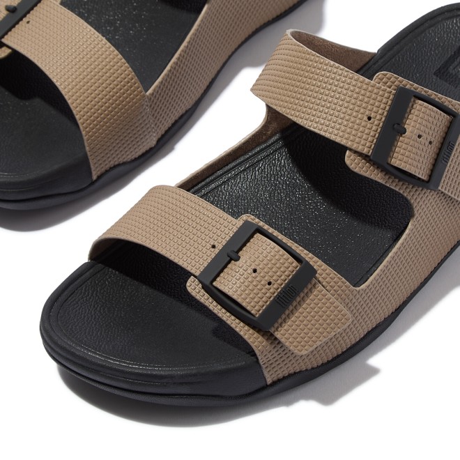 Fitflop Gogh Moc Mens Buckle Embossed-Leather Slides (SKU: 338-418-23-11)