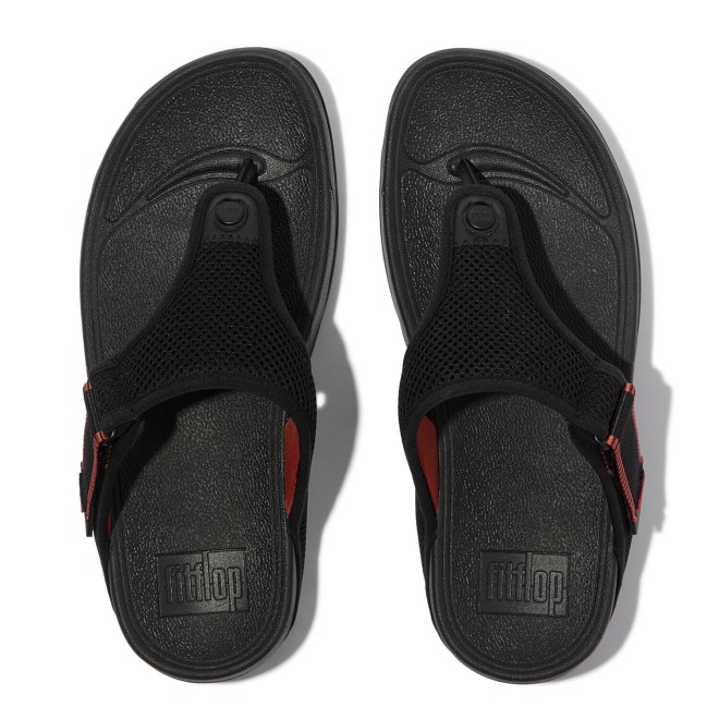 Fitflop Trakk Mens Adj. W-Resistant Mesh Toe-Post Sandals (SKU: 338-419-11-11)