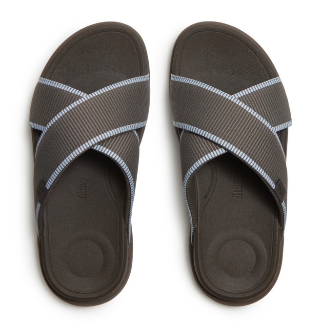 Fitflop F-Mode Go Mens W-Resistant Webbing Cross Slides (SKU: 338-435-59-8)