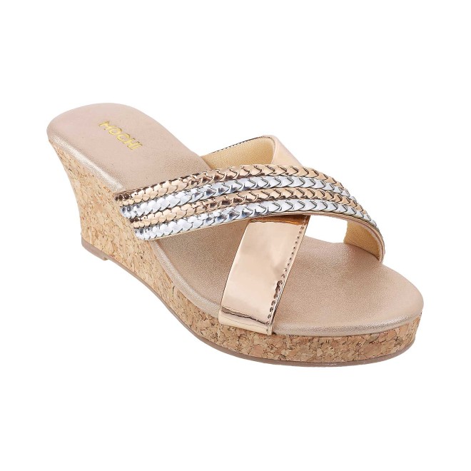 Mochi Women Rose-Gold Casual Slip Ons (SKU: 34-1-52-36)