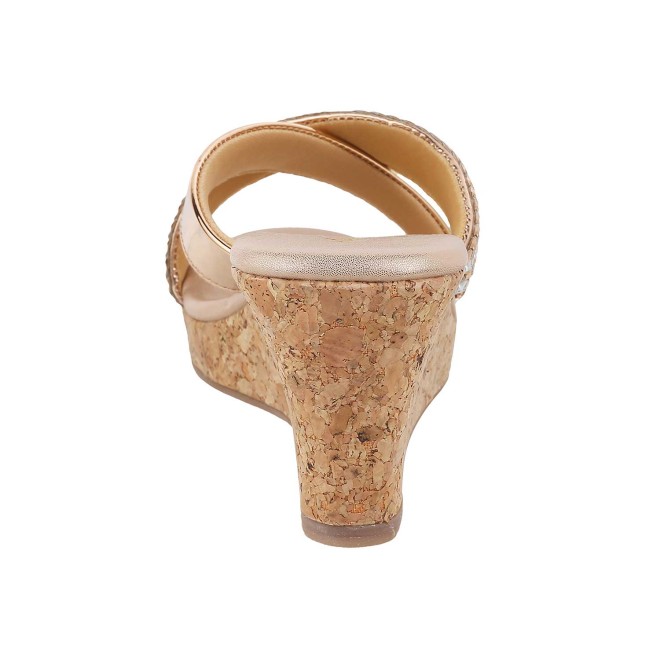 Mochi Women Rose-Gold Casual Slip Ons (SKU: 34-1-52-36)