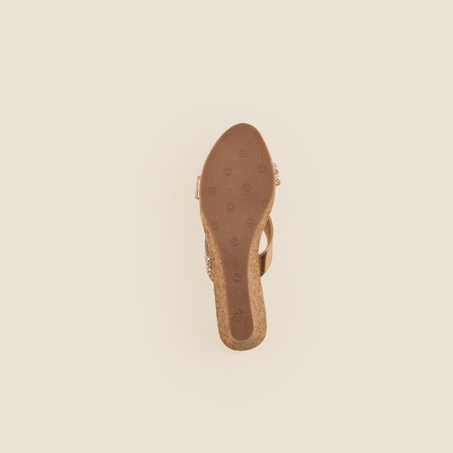 Mochi Women Antique-Gold Casual Slip Ons (SKU: 34-1-28-36)