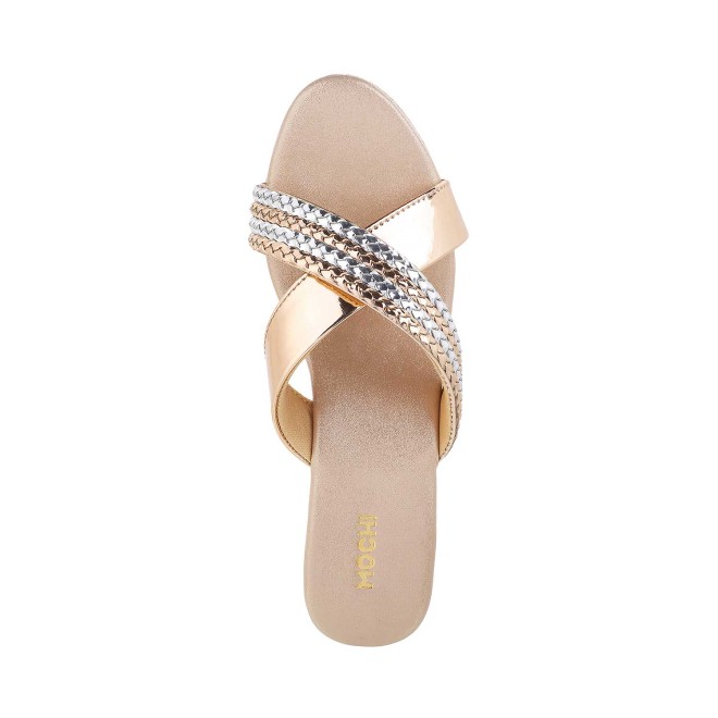 Mochi Women Rose-Gold Casual Slip Ons (SKU: 34-1-52-36)