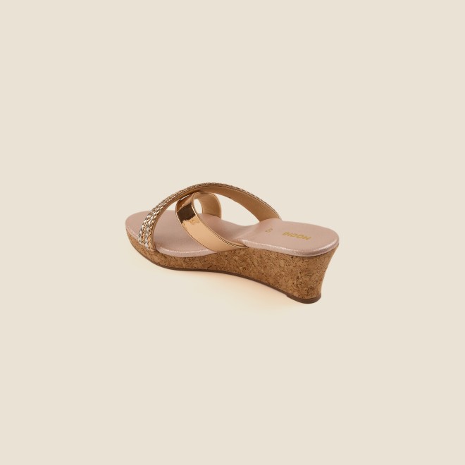 Mochi Women Antique-Gold Casual Slip Ons (SKU: 34-1-28-36)