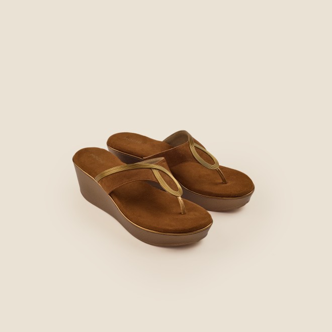 Mochi Women Tan Casual Slip Ons (SKU: 34-113-23-39)
