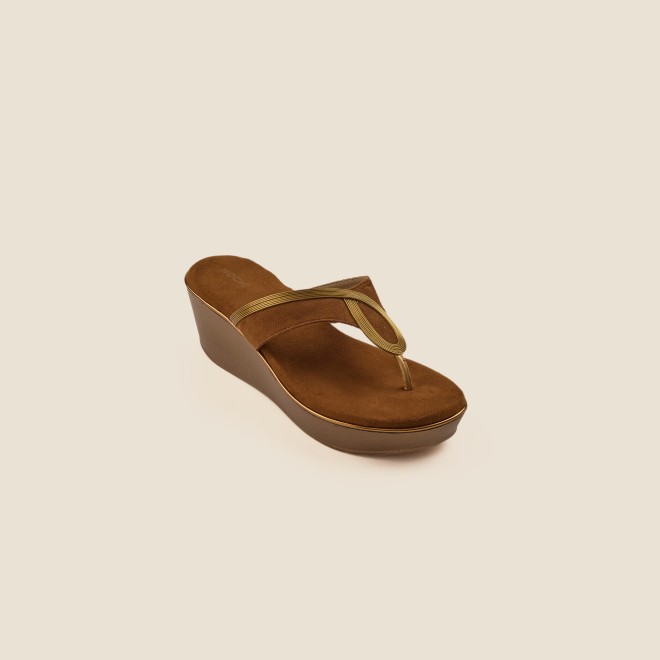 Mochi Women Tan Casual Slip Ons (SKU: 34-113-23-39)