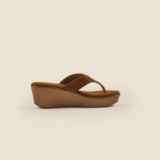 Mochi Women Tan Casual Slip Ons (SKU: 34-113-23-39)