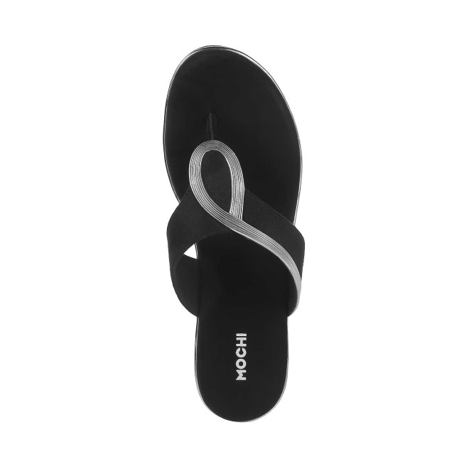 Mochi Women Black Casual Slip Ons (SKU: 34-113-11-37)
