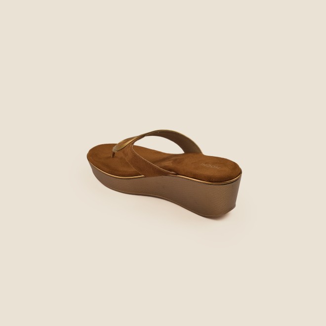 Mochi Women Tan Casual Slip Ons (SKU: 34-113-23-39)