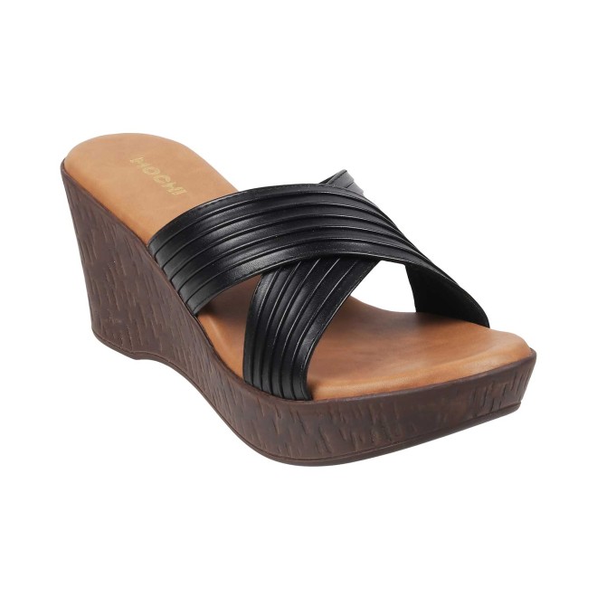Mochi Women Black Casual Sandals (SKU: 34-123-11-36)