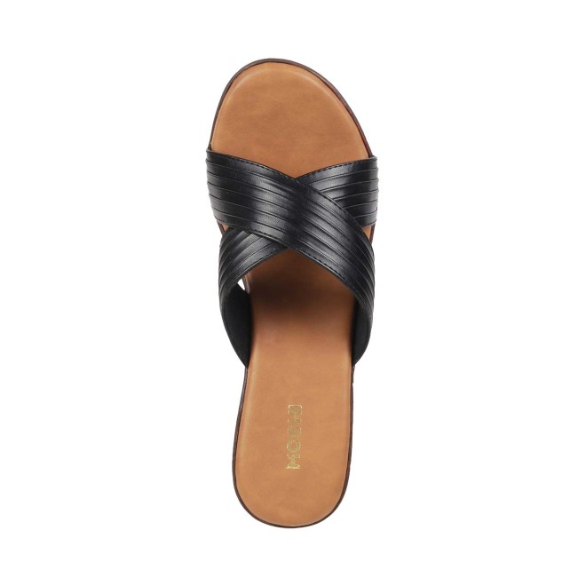 Mochi Women Black Casual Sandals (SKU: 34-123-11-36)