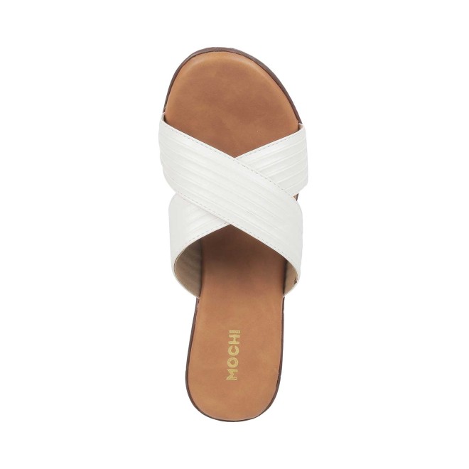 Mochi Women White Casual Sandals (SKU: 34-123-16-37)
