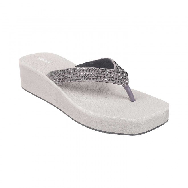Mochi Women Grey Casual Sandals (SKU: 34-131-14-37)