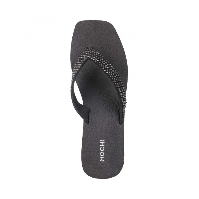 Mochi Women Black Casual Sandals (SKU: 34-131-11-36)