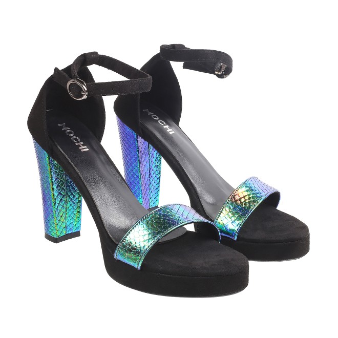 Mochi Women Black Party Sandals