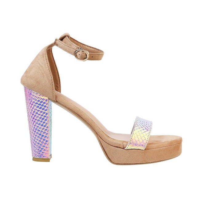Mochi Women Beige Party Sandals (SKU: 34-141-20-40)