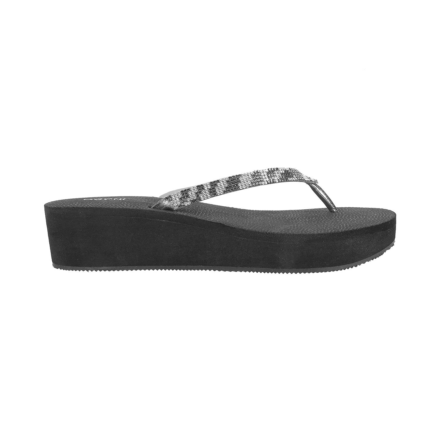 Mochi Women Gun-Metal Casual Sandals (SKU: 34-149-29-36)