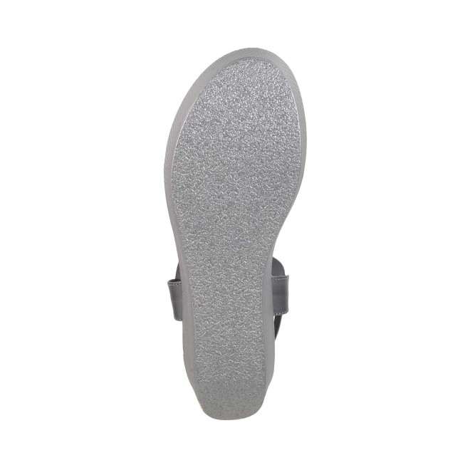 Mochi Women Gun-Metal Casual Sandals (SKU: 34-175-29-36)