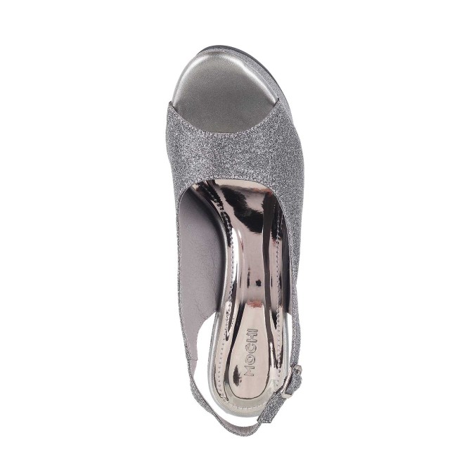 Mochi Women Gun-Metal Party Sandals (SKU: 34-193-29-36)