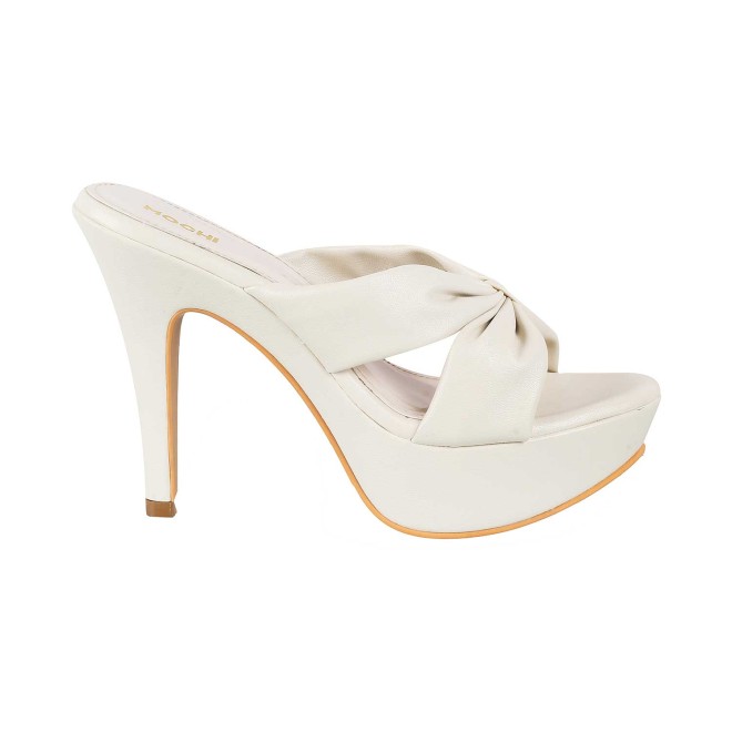 Mochi Women Beige Party Slip Ons (SKU: 34-194-20-36)